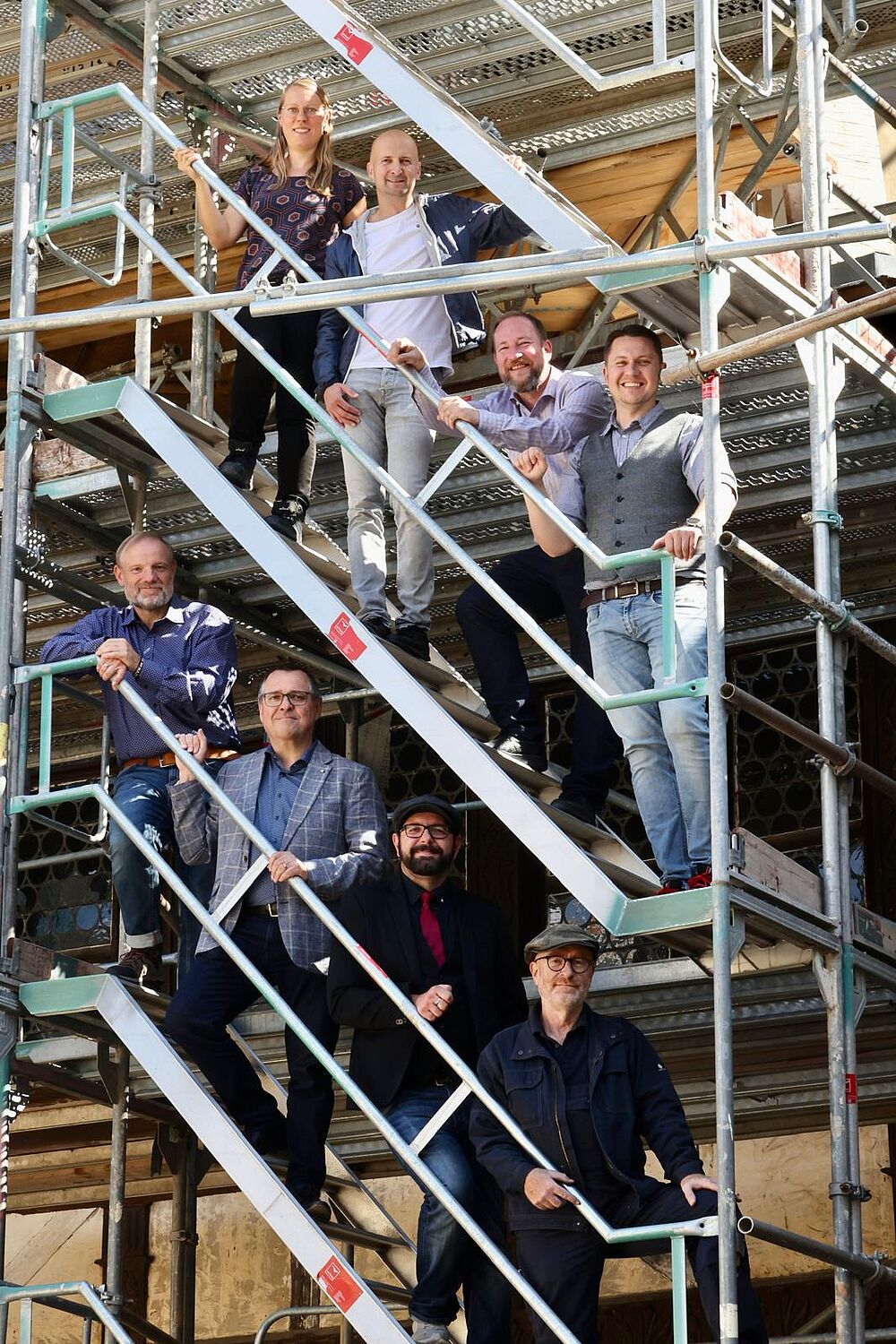 Ein guter Tag für die Projektbeteiligten der Kulturstiftung Sachsen-Anhalt und der Baugewerke. Foto: Steffen Schellhorn
