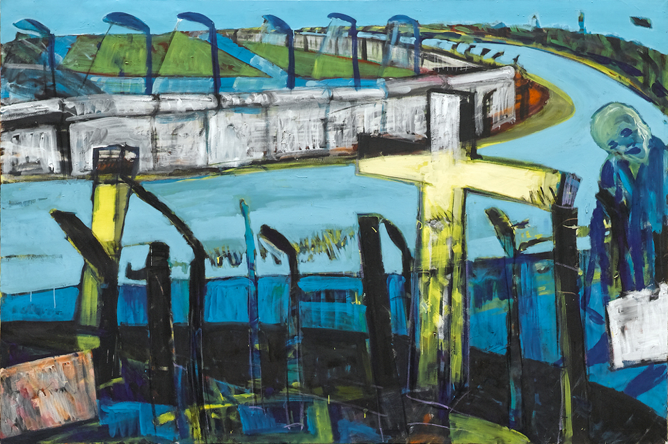 Einar Schleef: Im Todesstreifen, 1986–1990, Kulturstiftung Sachsen-Anhalt, Kunstmuseum Moritzburg Halle (Saale), Dauerleihgabe Nachlass Einar Schleef, Foto: Ludwig Rauch © Einar Schleef Erben © VG Bild‑Kunst, Bonn 2023 Einar Schleef: Im Todesstreifen, 1986–1990, Kulturstiftung Sachsen-Anhalt, Kunstmuseum Moritzburg Halle (Saale), Dauerleihgabe Nachlass Einar Schleef, Foto: Ludwig Rauch © Einar Schleef Erben © VG Bild‑Kunst, Bonn 2023